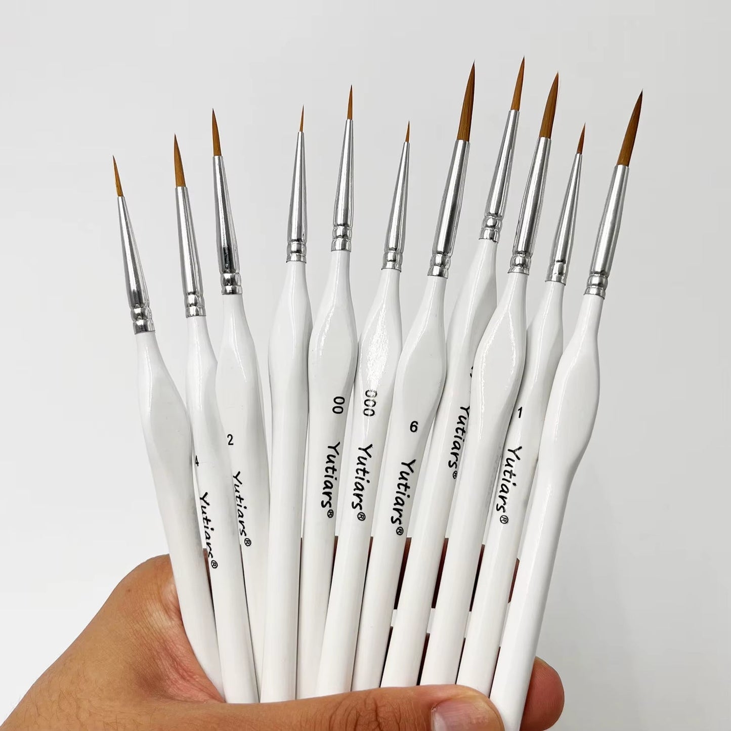 Detail Paint Brushes Set: 11-Piece Miniature Brushes for Fine Detailing and Art Painting