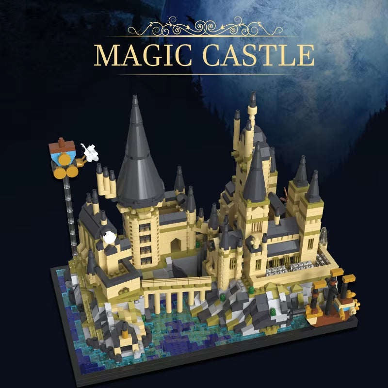 Magic World Medieval Harry Potter Castle: 2700+ Piece MOC Building Bricks Model