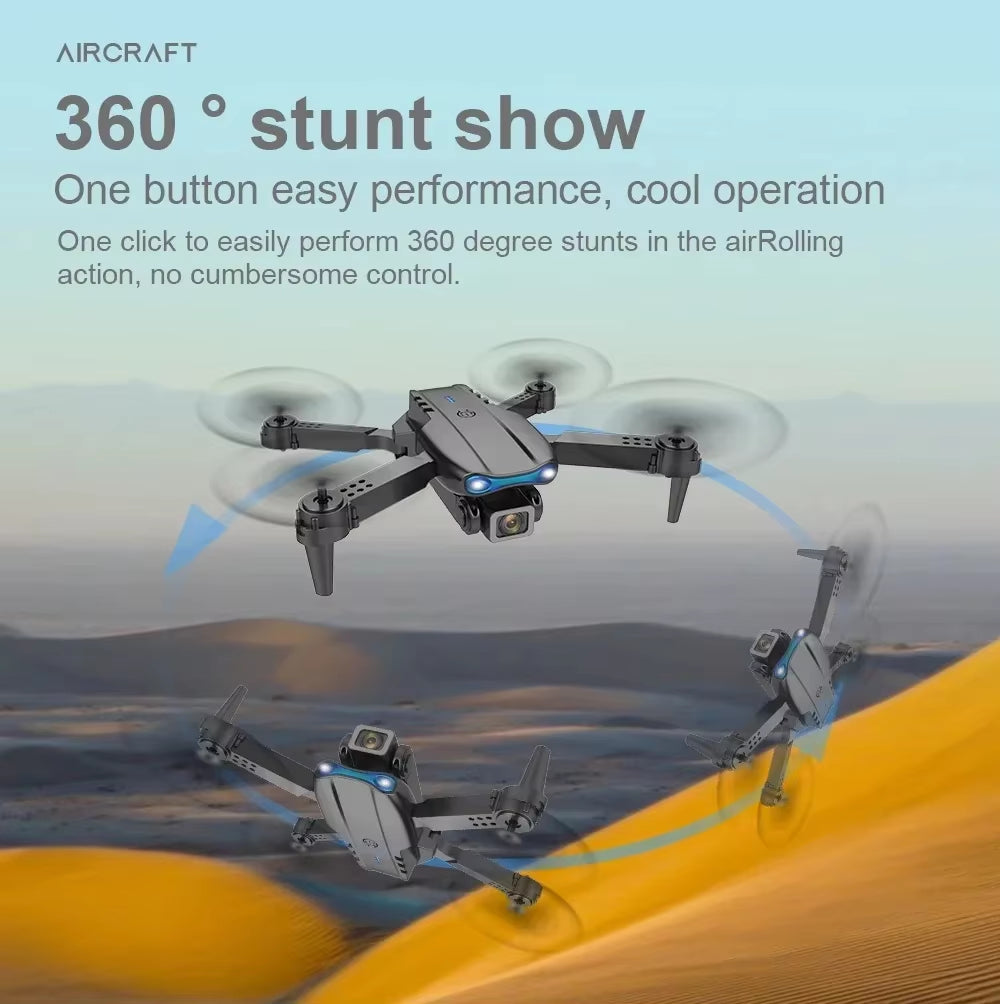 E99 Pro 4K HD Drone – Dual Camera WiFi FPV Quadcopter with Obstacle Avoidance & Aerial Photography
