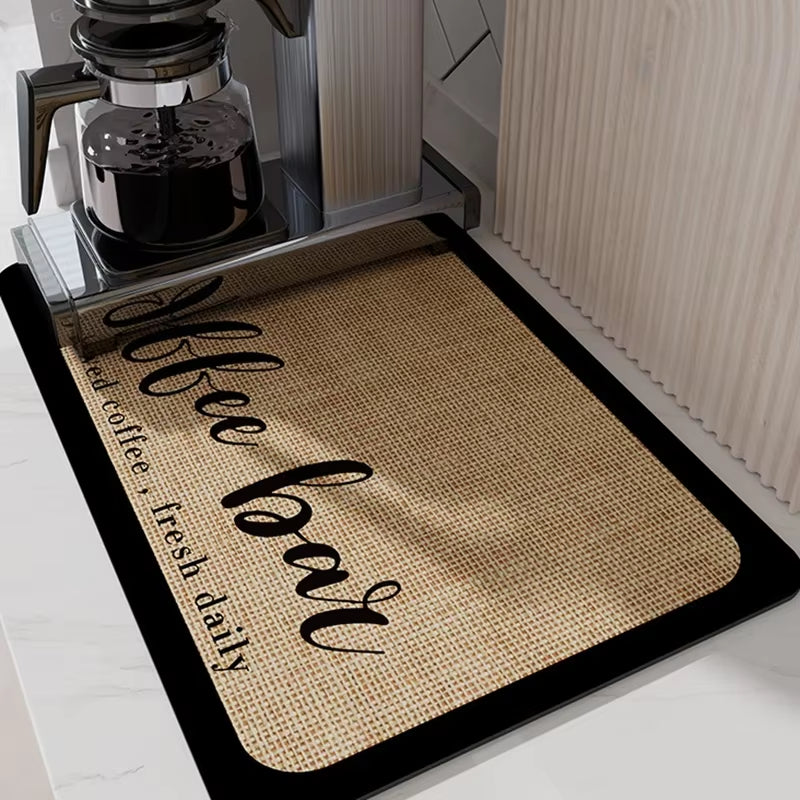 Diatomite Bar Placemat: Quick-Drying, Absorbent, and Non-Slip Dish Drainer Mat for Kitchen Counter