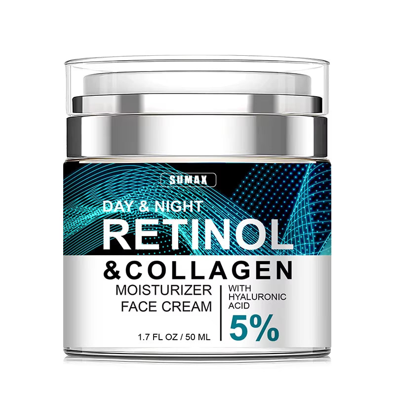 Retinol Anti-Aging Face Cream: Moisturizing Wrinkle Remover with Collagen and Hyaluronic Acid