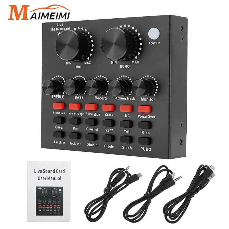 V8 Sound Card: Voice Change and Live Streaming Karaoke Headset