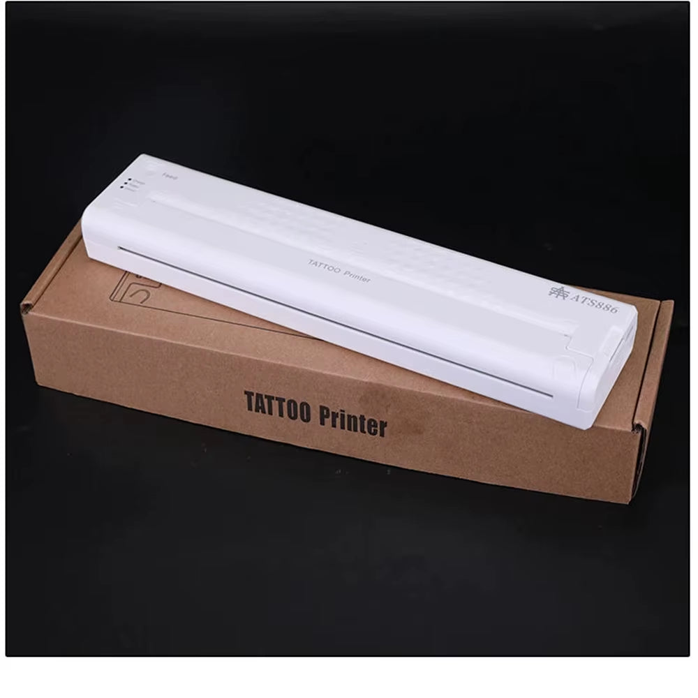 Tattoo Stencil Transfer Printer ATS886 - Portable Thermal Stencil Maker for Line Photo Drawing and Printing
