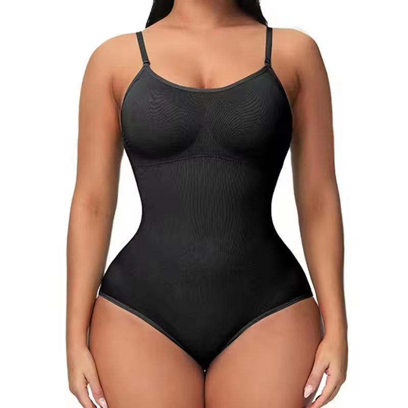 Spaghetti Strap Body Suits Open Crotch Shapewear Slimming Body