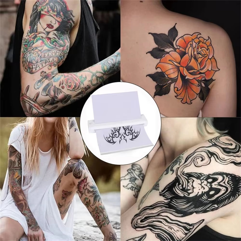 Tattoo Stencil Transfer Printer ATS886 - Portable Thermal Stencil Maker for Line Photo Drawing and Printing