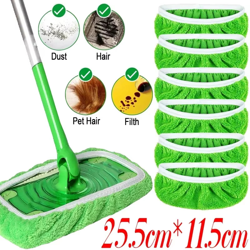 Reusable Microfiber Mop Pads: Wet & Dry Cleaning Cloths for Sweeper