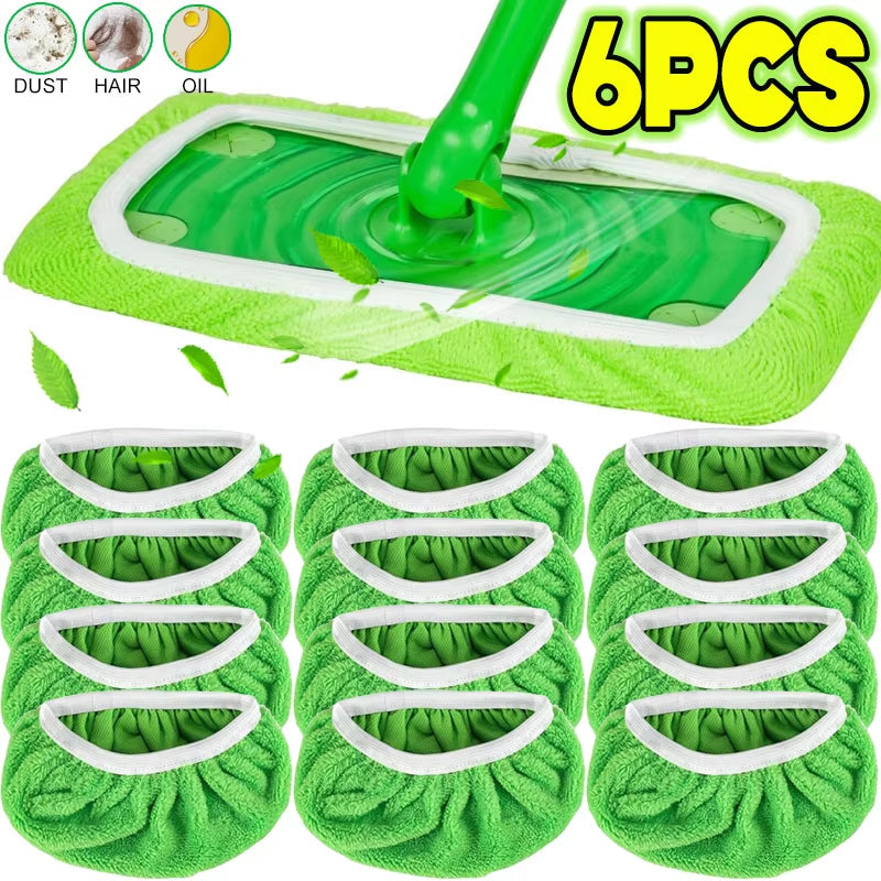 Reusable Microfiber Mop Pads: Wet & Dry Cleaning Cloths for Sweeper
