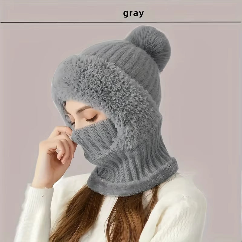 RIGWARL Winter Thermal Balaclava Hat – Warm Knit Face Mask & Neck Warmer