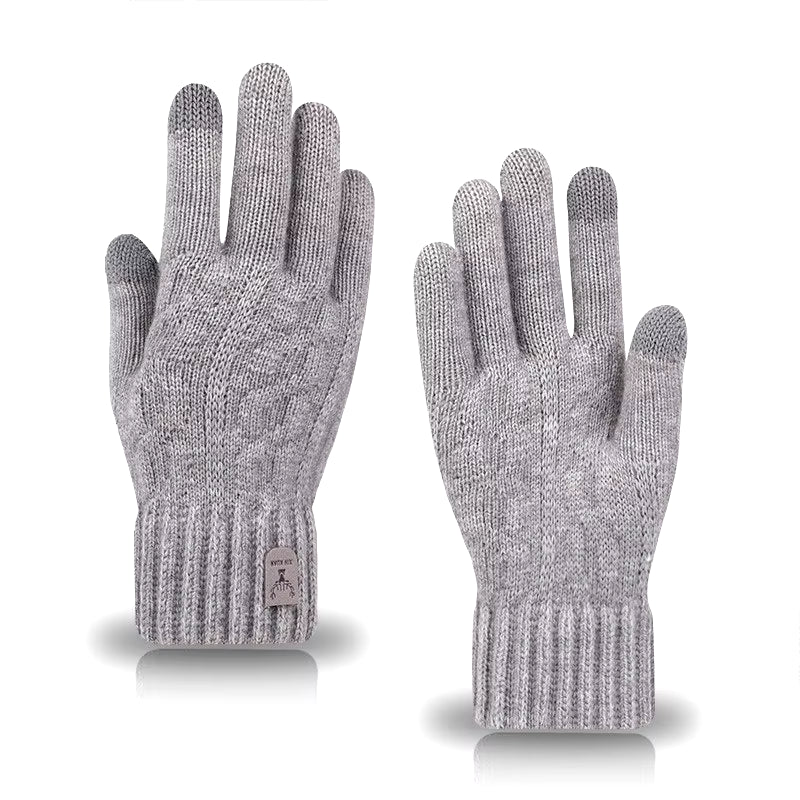 Men Winter Touchscreen Gloves: Warm Wool Knitted Fleece for Cold Weather