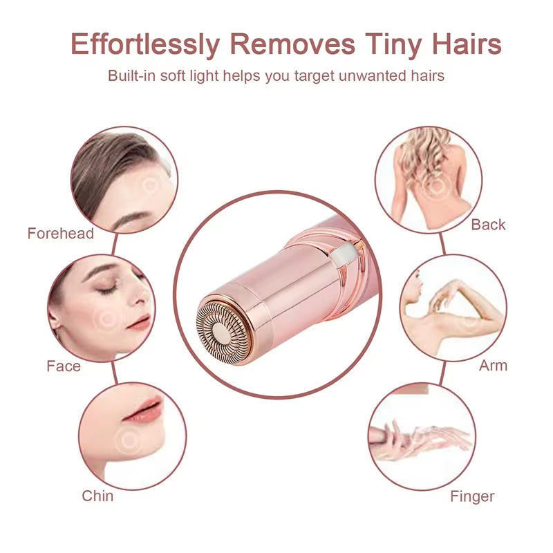 New Epilator Face Hair Removal Lipstick Shaver: USB Electric Eyebrow Trimmer and Mini Shaver for Women