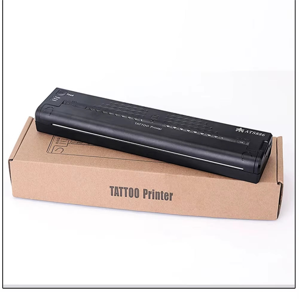 Tattoo Stencil Transfer Printer ATS886 - Portable Thermal Stencil Maker for Line Photo Drawing and Printing