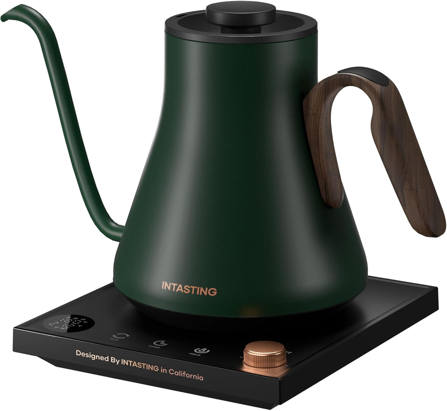 INTASTING Electric Gooseneck Kettle, ±1℉ Precise Temperature Control, Stainless Steel Interior, Fast Heating for Pour Over Coffee, Tea & Boiling Water