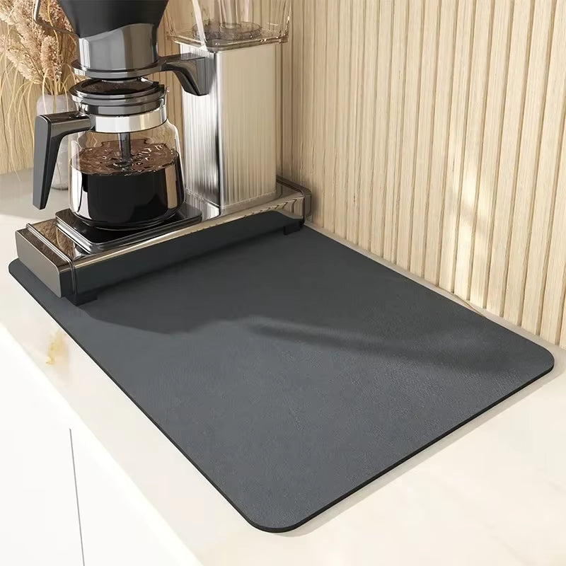 Diatomite Bar Placemat: Quick-Drying, Absorbent, and Non-Slip Dish Drainer Mat for Kitchen Counter