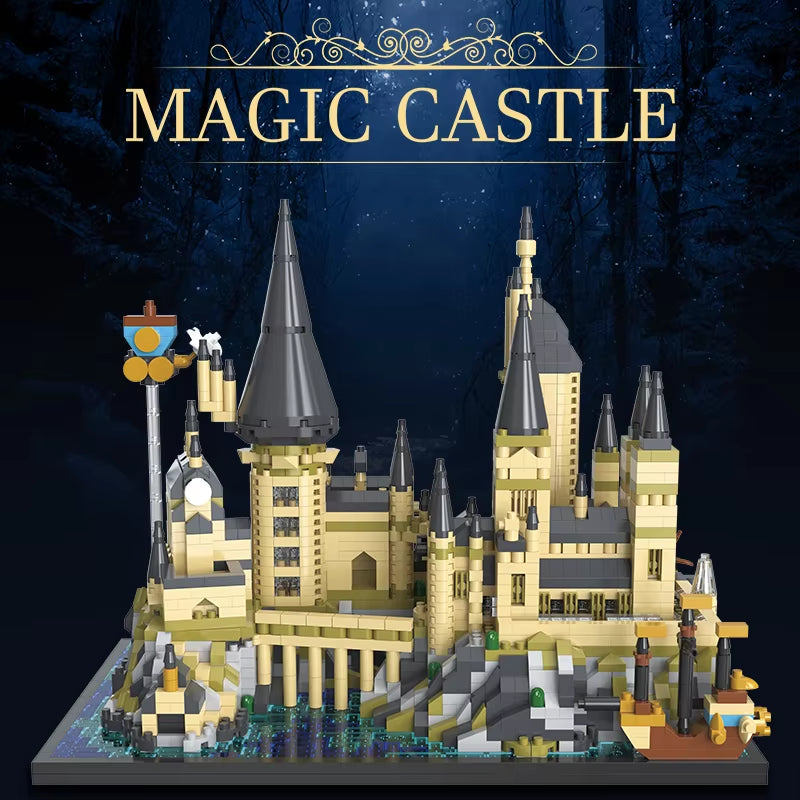 Magic World Medieval Harry Potter Castle: 2700+ Piece MOC Building Bricks Model