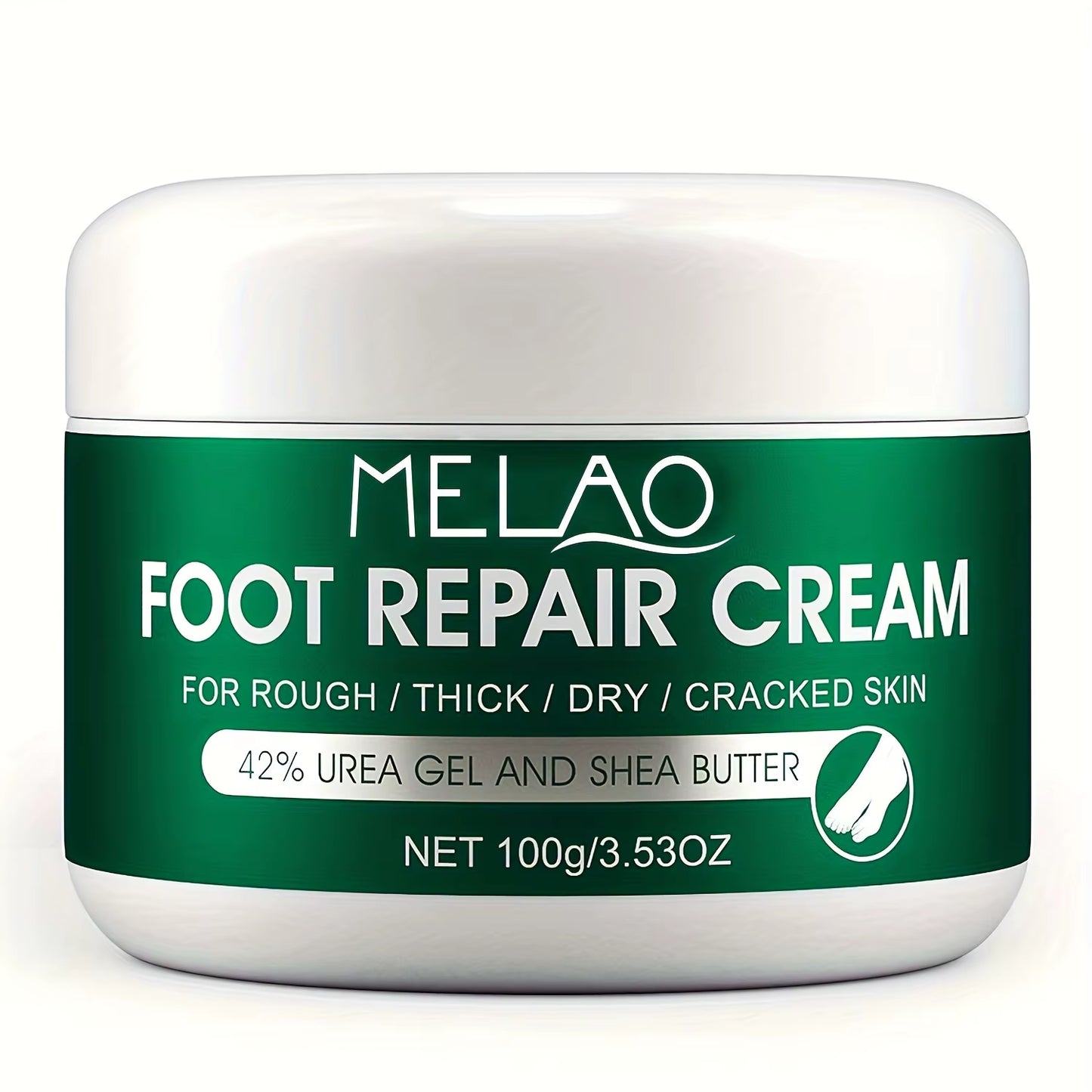 MELAO Foot Cream Moisturizer: Intensive Care for Dry, Cracked Feet and Heels with Urea and Tea Tree Oil