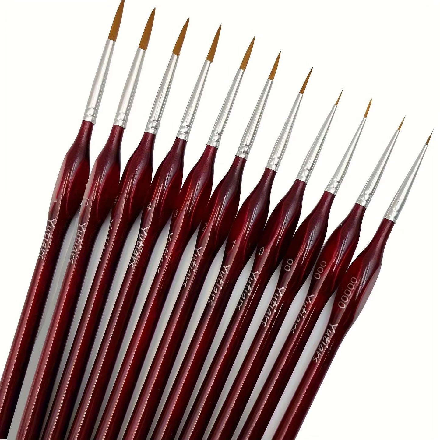 Detail Paint Brushes Set: 11-Piece Miniature Brushes for Fine Detailing and Art Painting