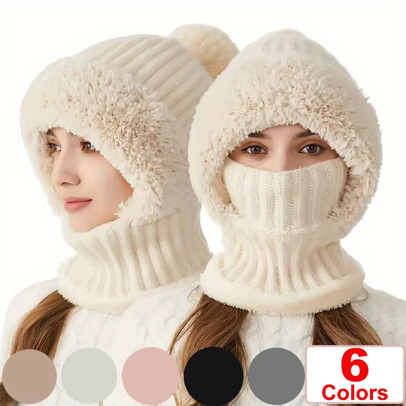 RIGWARL Winter Thermal Balaclava Hat – Warm Knit Face Mask & Neck Warmer
