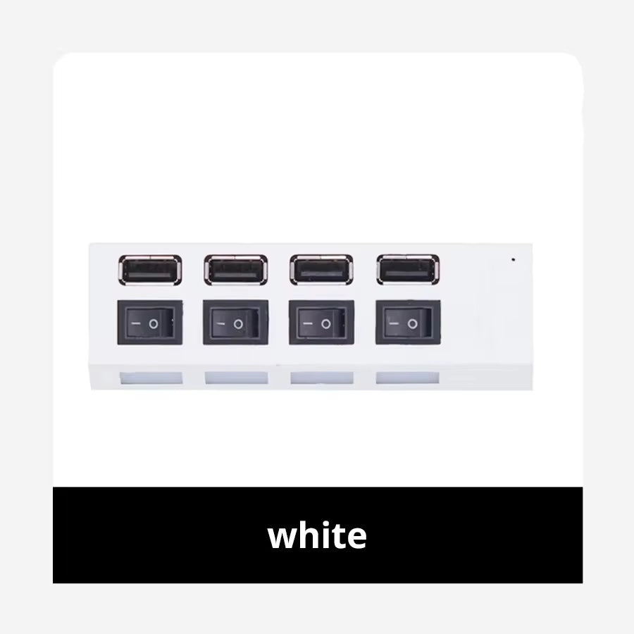 USB 2.0 Hub: 7-Port Switch Extension Hub for PC, Laptop, and Desktop