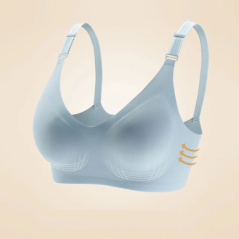 Women Seamless Bras Thin Style Comfortable Lingerie Deep V Gather