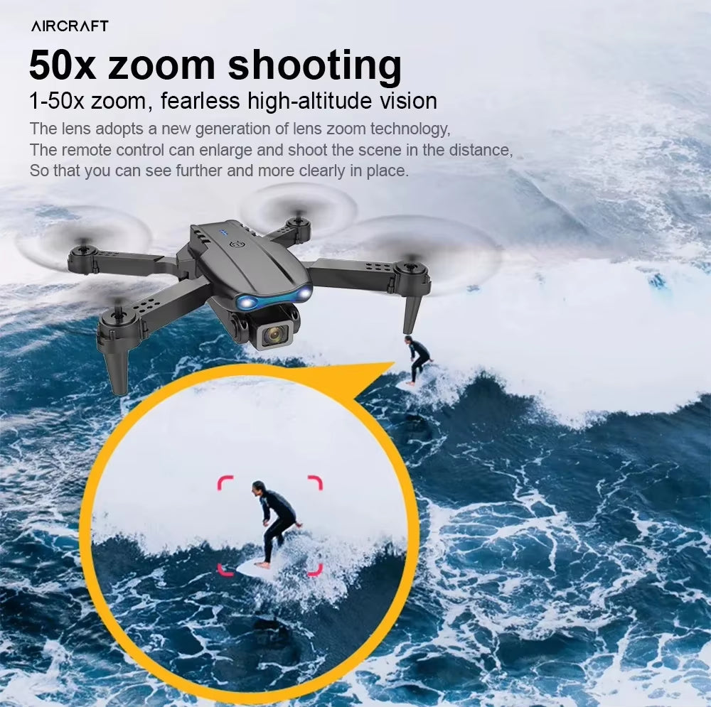 E99 Pro 4K HD Drone – Dual Camera WiFi FPV Quadcopter with Obstacle Avoidance & Aerial Photography