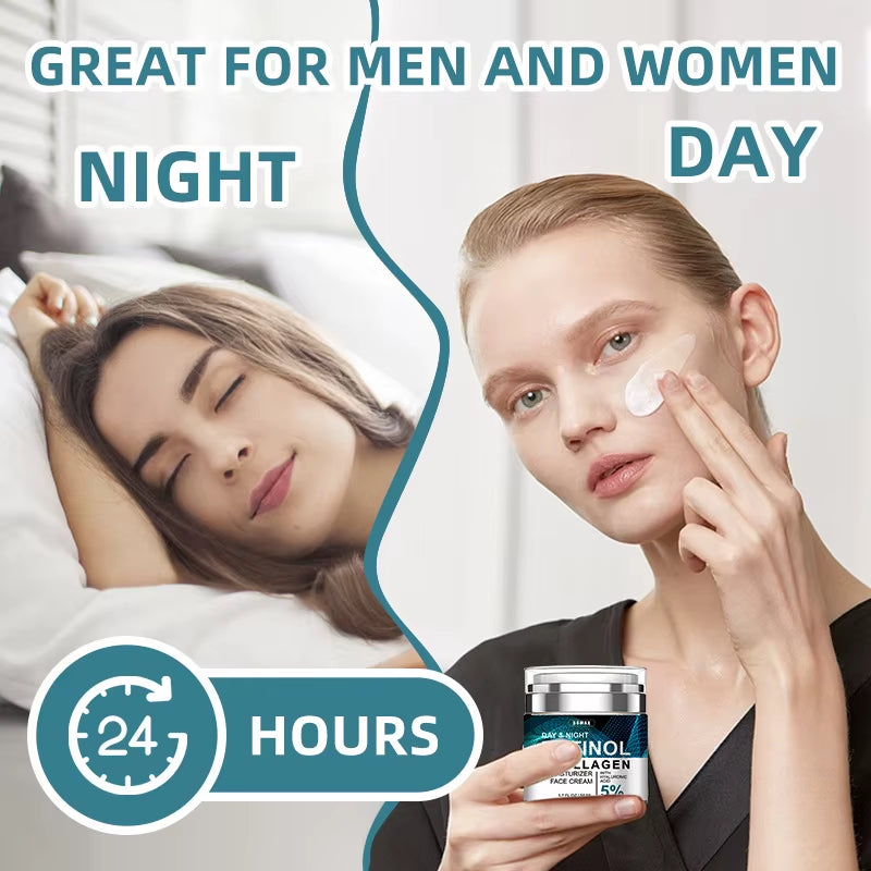 Retinol Anti-Aging Face Cream: Moisturizing Wrinkle Remover with Collagen and Hyaluronic Acid