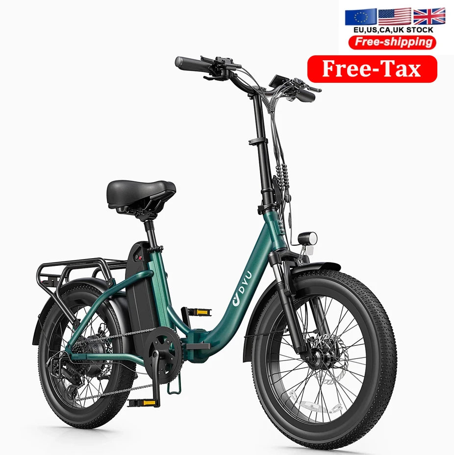 DYU C9 Folding Electric Bike – 20-Inch, 750W, 45km/h Max, Long-Range Electric Bicycle