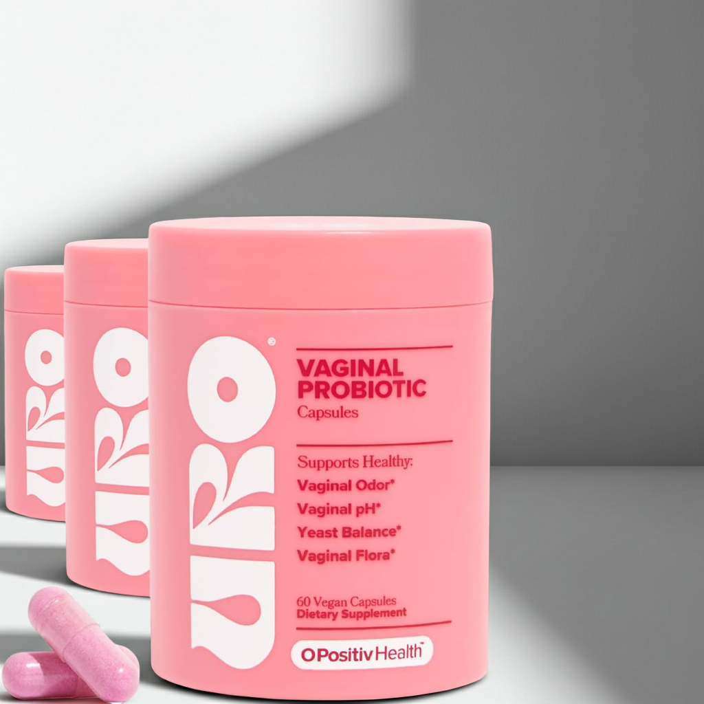 O Positiv URO Vaginal Probiotics for Women – pH Balance Supplement with Prebiotics & Lactobacillus – Supports Healthy Vaginal Flora & Odor – 60 Capsules
