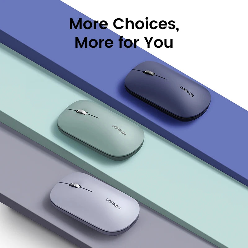 UGREEN Wireless Mouse – 4000 DPI, Silent Click 40dB, 2.4G Mouse for MacBook Pro M1/M2, iPad, Laptop & PC
