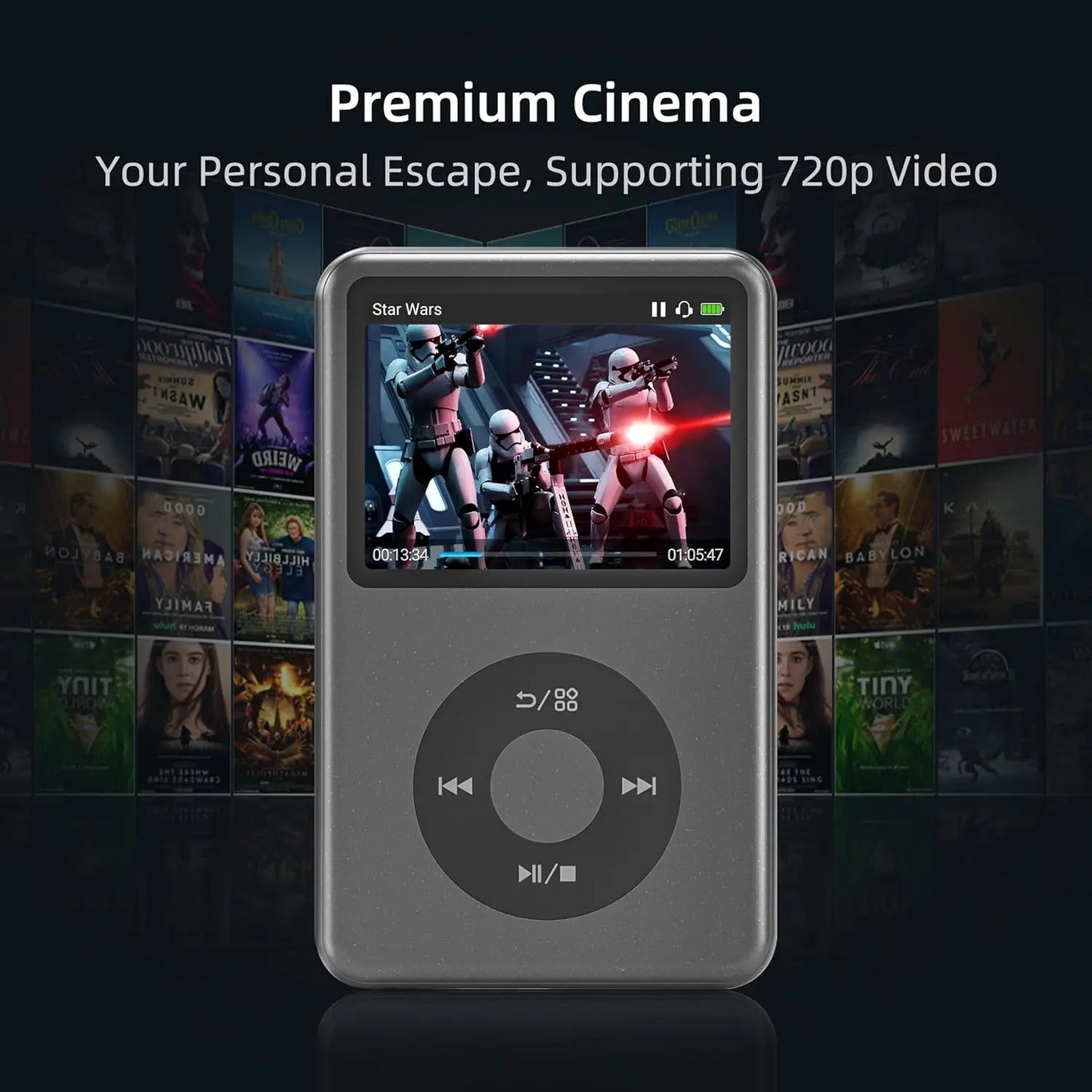 iPod Classic 128GB MP3 Music Player β HiFi Bluetooth Audio Player with FM Radio, Video Playback & Built-in Speaker