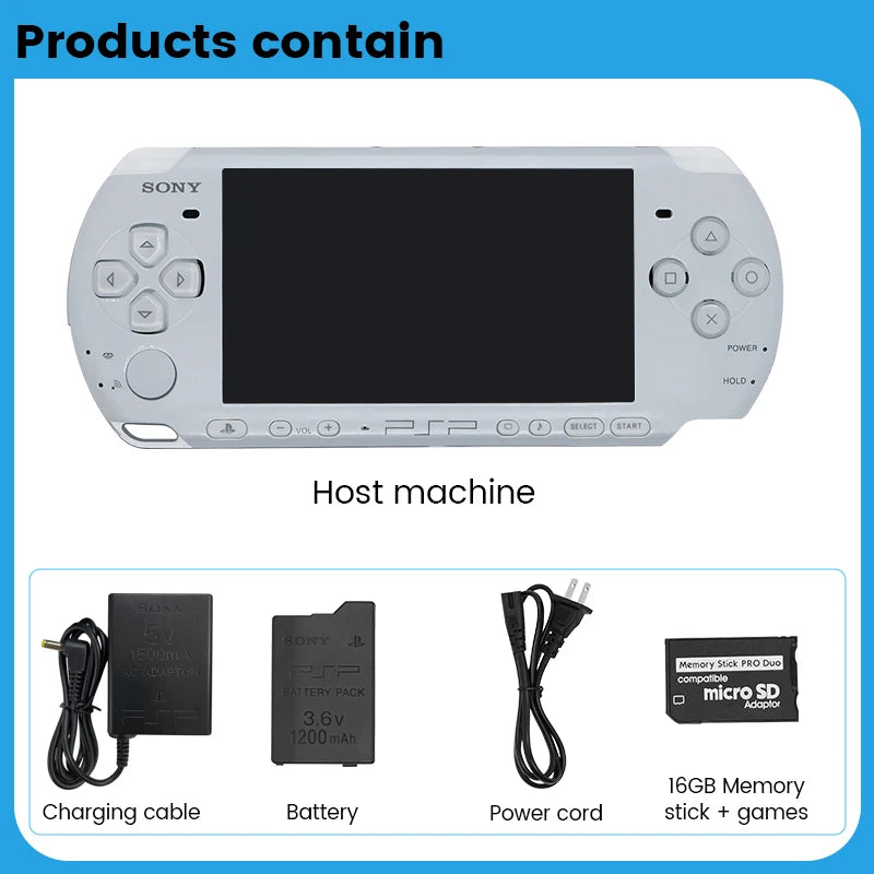 Sony PSP 3000 Handheld Game Console – Reconditioned, Preloaded Games, No UMD Function