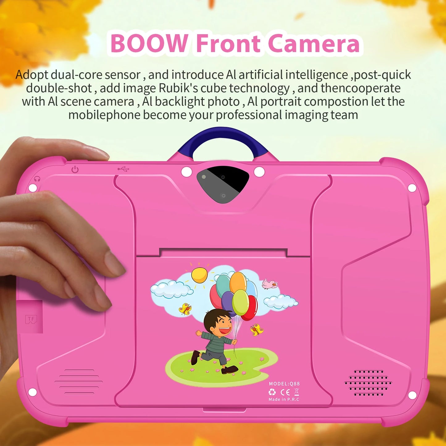 Kids Tablet 7-Inch Android – Quad-Core, 4GB RAM 64GB ROM, Educational Games & Learning Apps, Cartoon Design, Parental Control & Entertainment