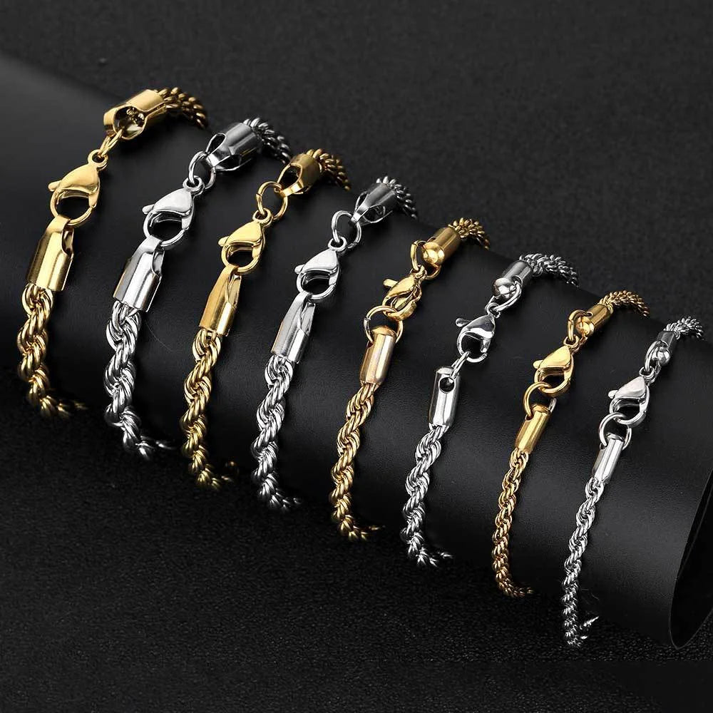 Twist Chain Bracelet β Retro Gold Fashion Jewelry for Men & Women