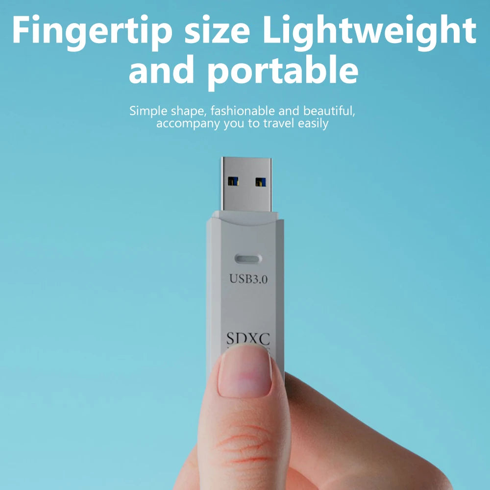 USB 2.0/3.0 Card Reader 2-in-1 – High-Speed TF/Micro SD Memory Card Adapter for Laptop & PC