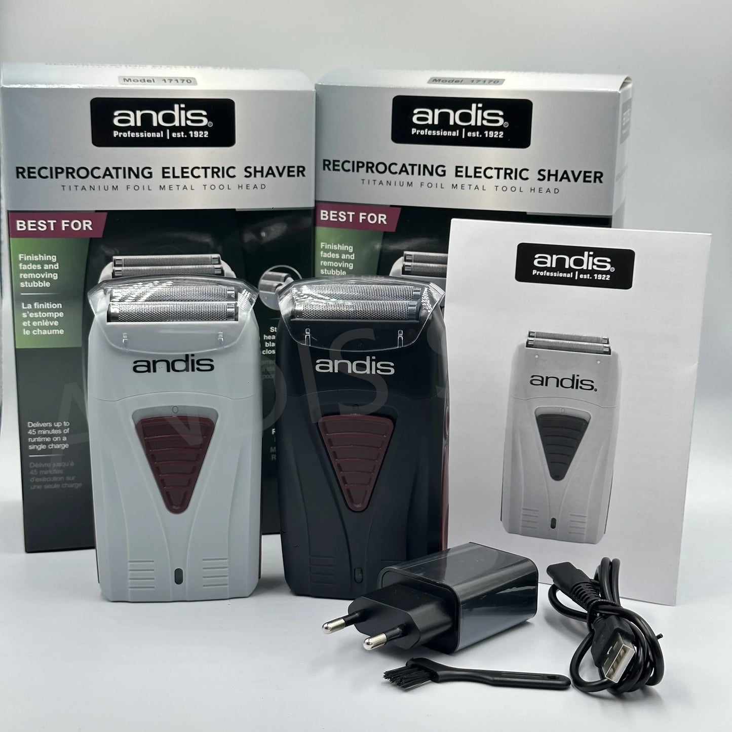 Andis Foil Lithium Titanium Cordless Shaver – Smooth Shaving Razor with Charger for Men, Bald Hair Clipper