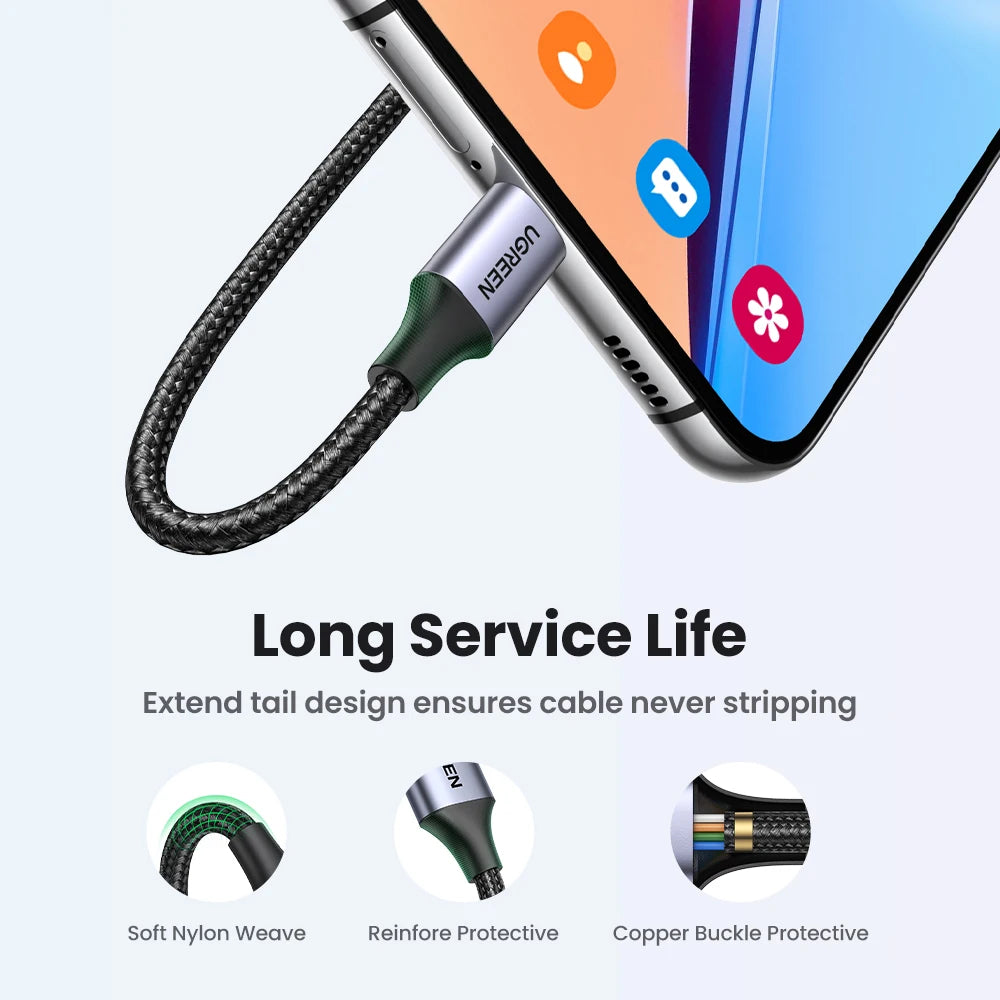 UGREEN USB to Type-C Charger Cable β Fast Charging & Data Transfer for iPhone, Samsung, Xiaomi, iPad & More