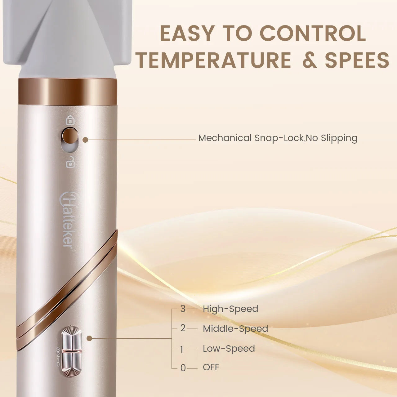 Hatteker 5-in-1 Hair Dryer & Styler β High-Speed 38,000 RPM Multi Hot Air Brush with Auto-Wrap Curlers