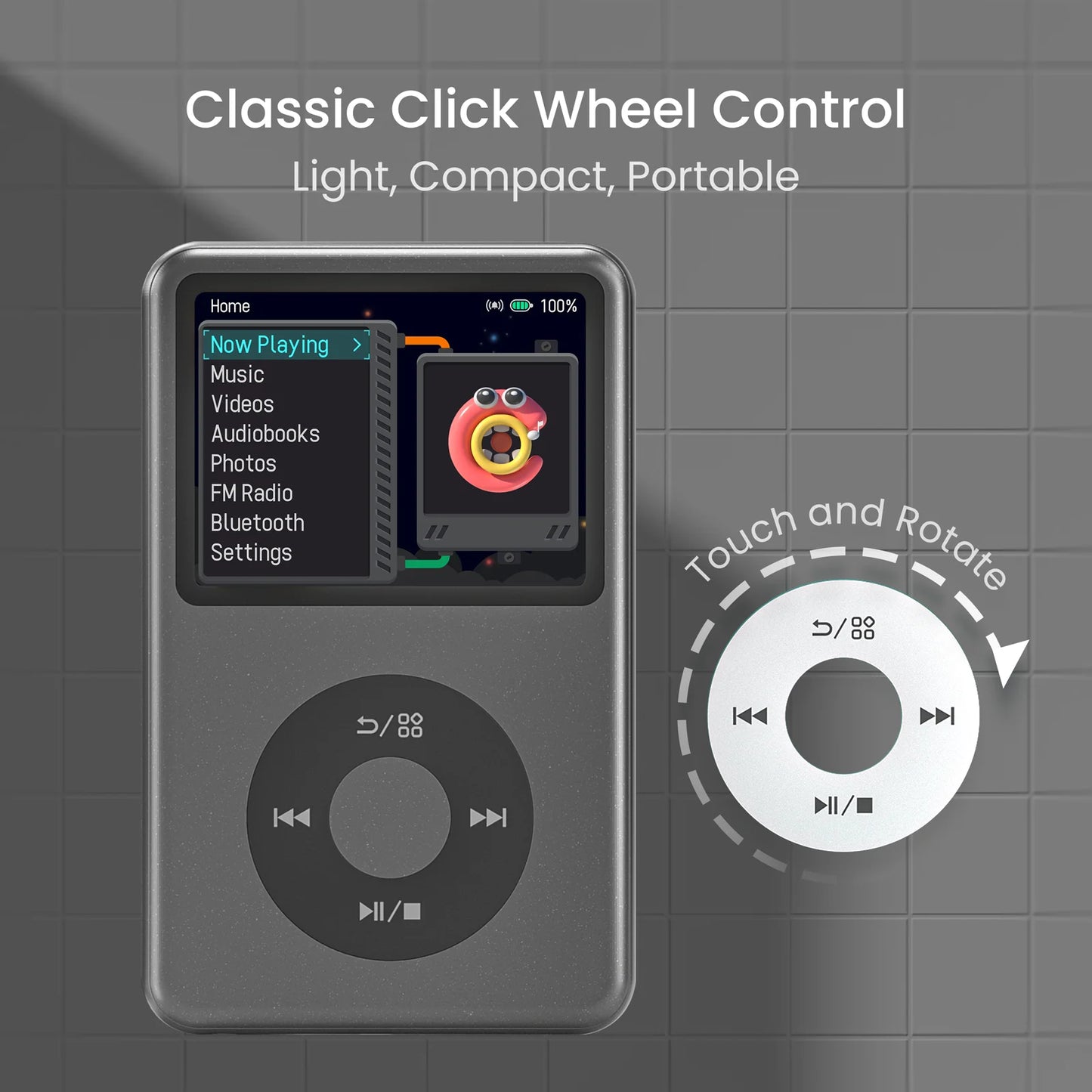 iPod Classic 128GB MP3 Music Player β HiFi Bluetooth Audio Player with FM Radio, Video Playback & Built-in Speaker