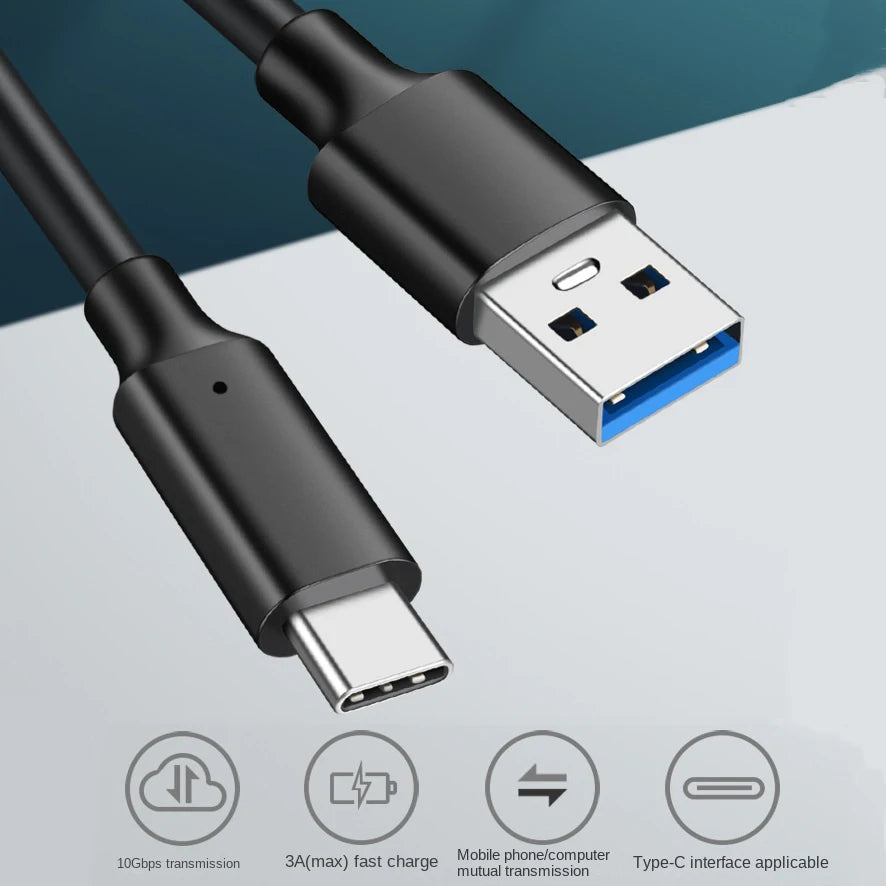 USB 3.2 to Type C 3.2 Cable – 10Gbps Data Transfer, 60W Fast Charging for SSD & Devices