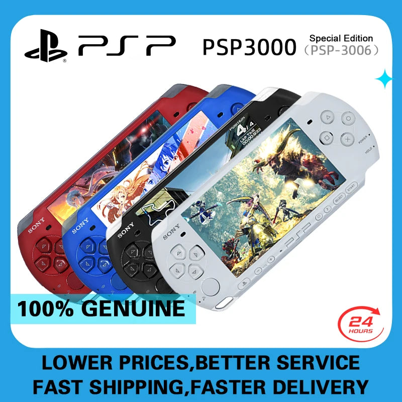 Sony PSP 3000 Handheld Game Console – Reconditioned, Preloaded Games, No UMD Function