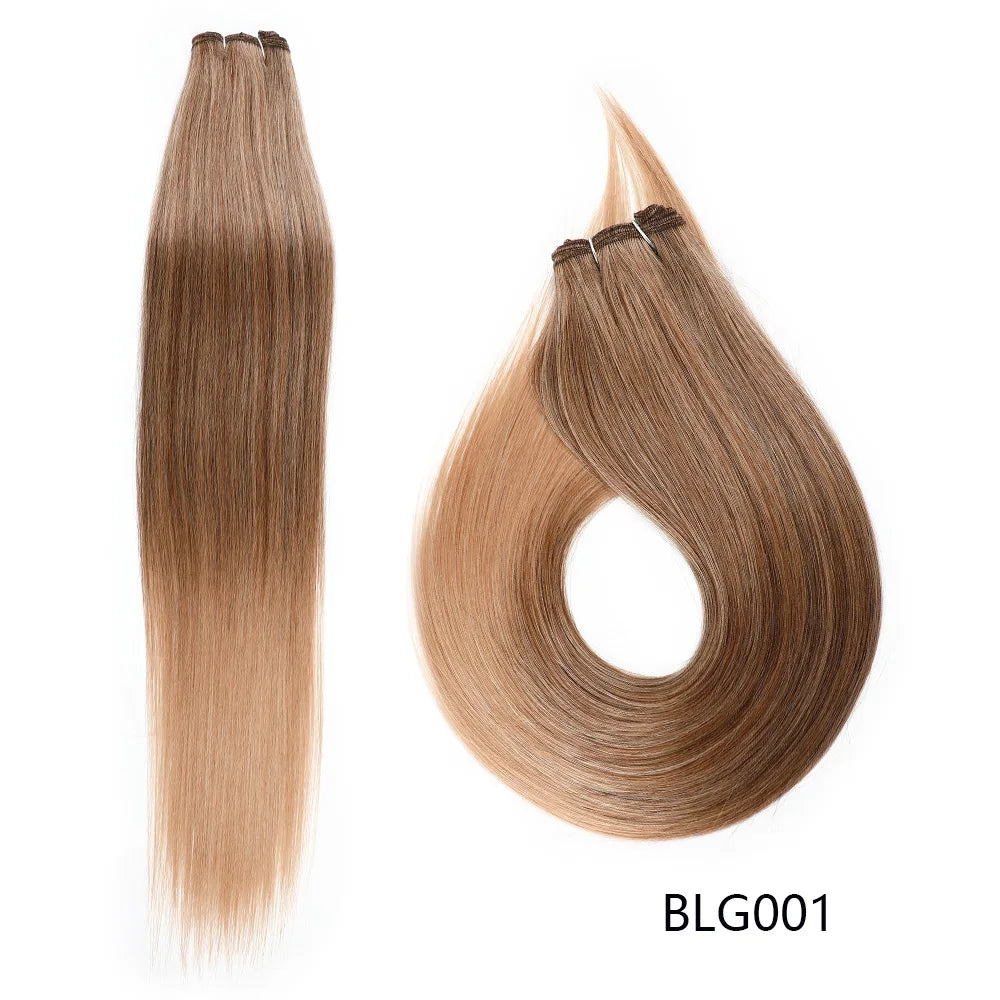 Bone Straight Hair Bundles – Synthetic Yaki Straight Extensions, Full-End Long Ponytail Weaving for Women