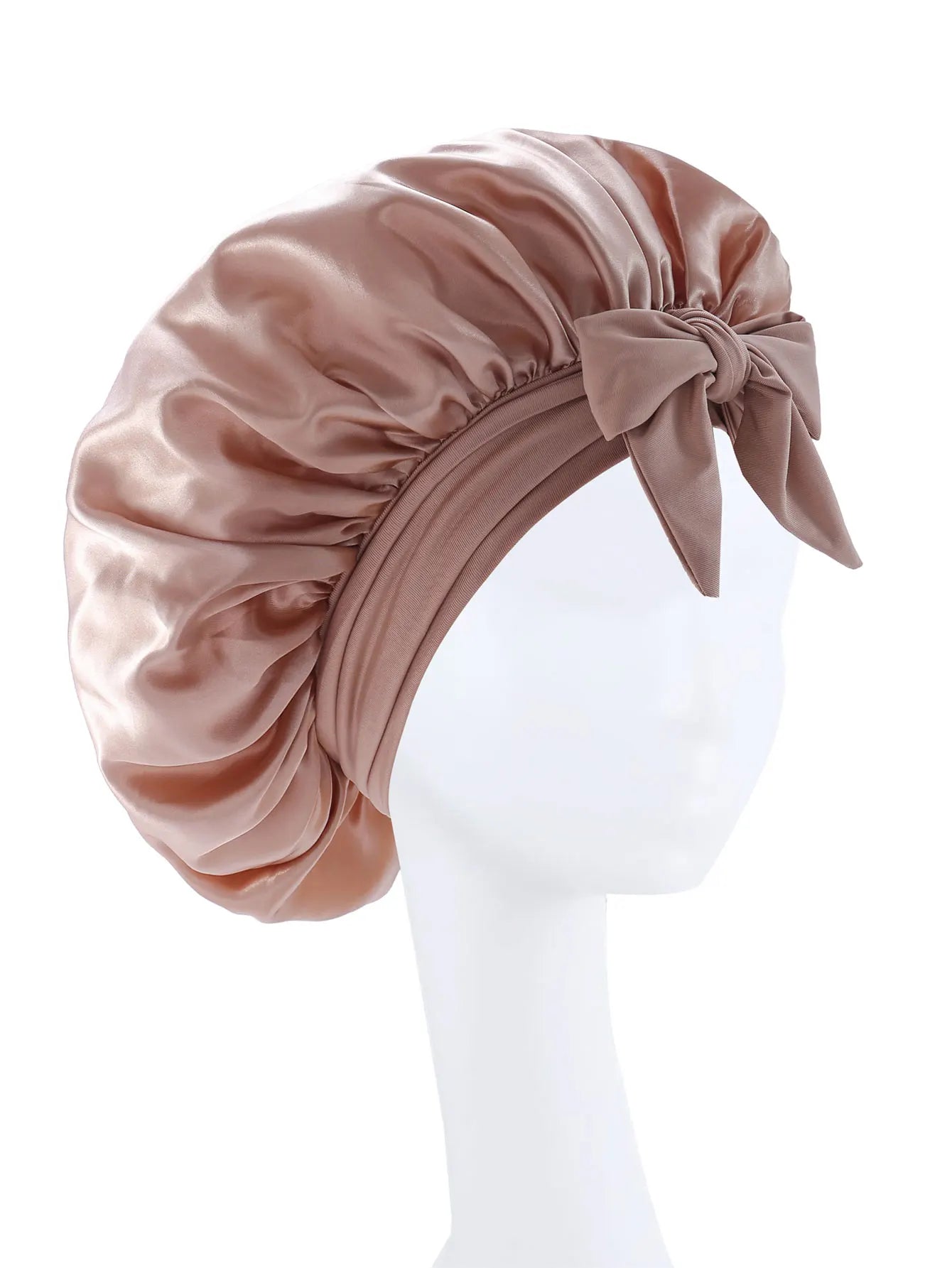 Satin Sleep Bonnet – Adjustable Silk Hair Bonnet with Tie Band for Women & Men, Nighttime Hair Protection