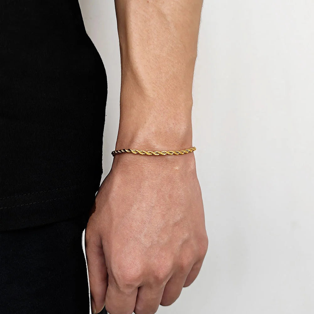 Twist Chain Bracelet β Retro Gold Fashion Jewelry for Men & Women