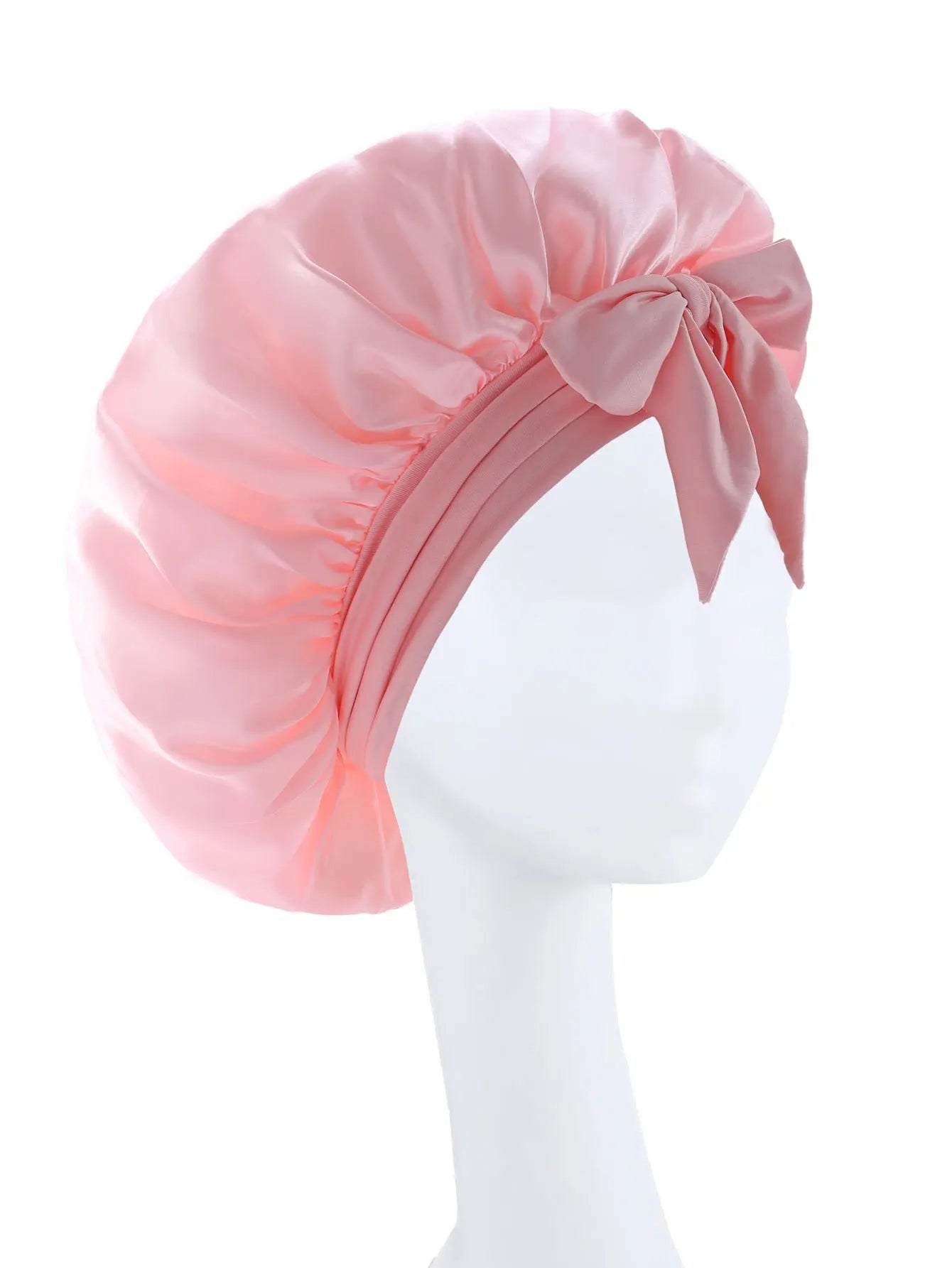 Satin Sleep Bonnet – Adjustable Silk Hair Bonnet with Tie Band for Women & Men, Nighttime Hair Protection
