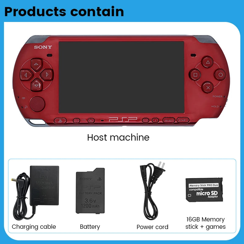 Sony PSP 3000 Handheld Game Console – Reconditioned, Preloaded Games, No UMD Function