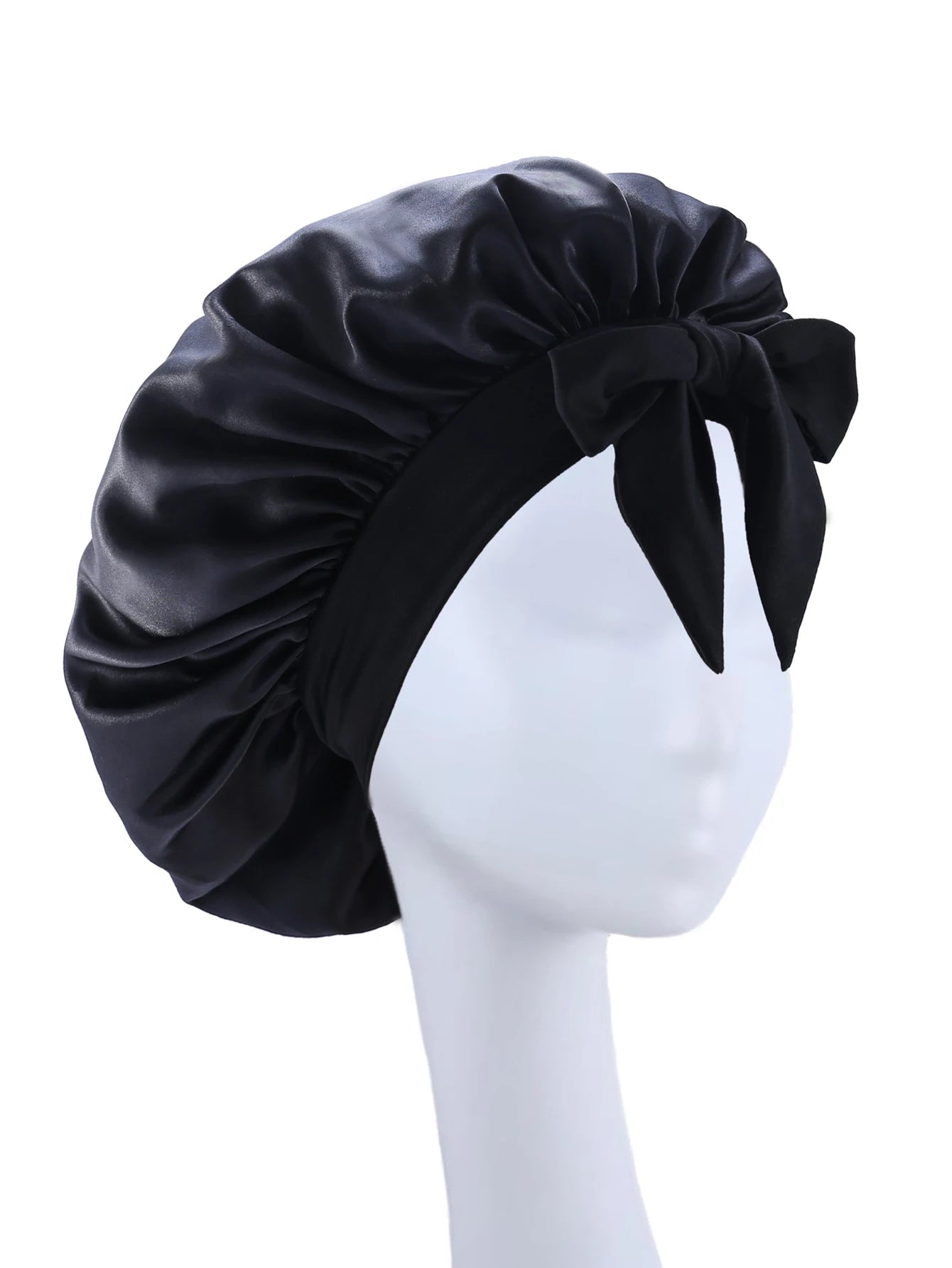 Satin Sleep Bonnet – Adjustable Silk Hair Bonnet with Tie Band for Women & Men, Nighttime Hair Protection