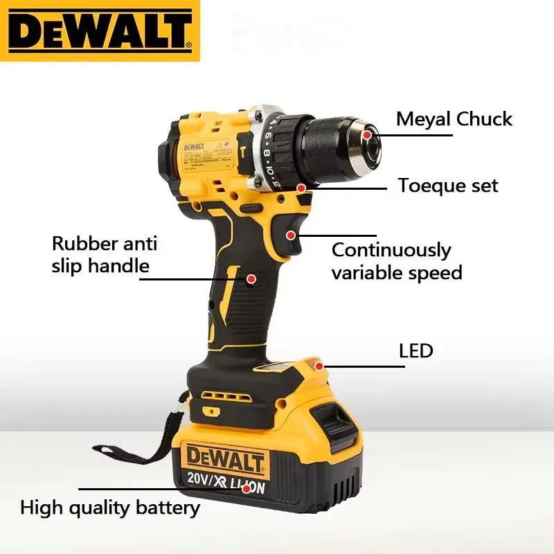 DEWALT DCD805 20V Brushless Cordless Electric Drill β Compact Impact Driver & Rechargeable Hand Screwdriver