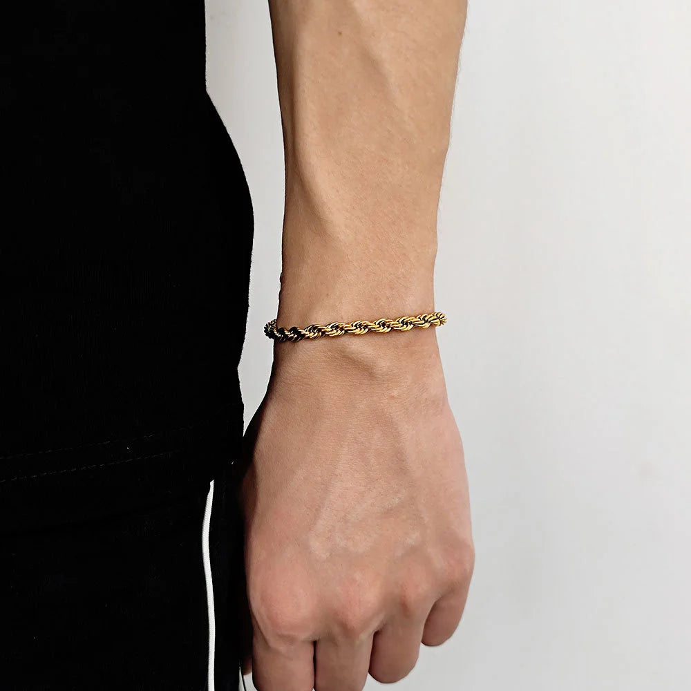 Twist Chain Bracelet β Retro Gold Fashion Jewelry for Men & Women