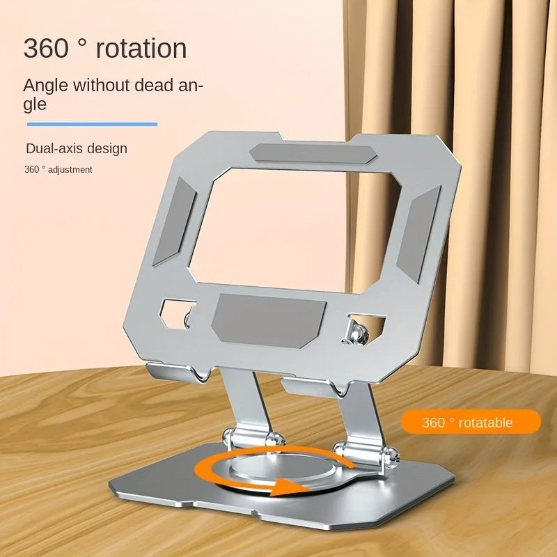 360° Rotatable Tablet Stand – Adjustable Foldable Desktop Holder for 4.7–12" iPad Pro/Air/Mini, Tablets & Laptops