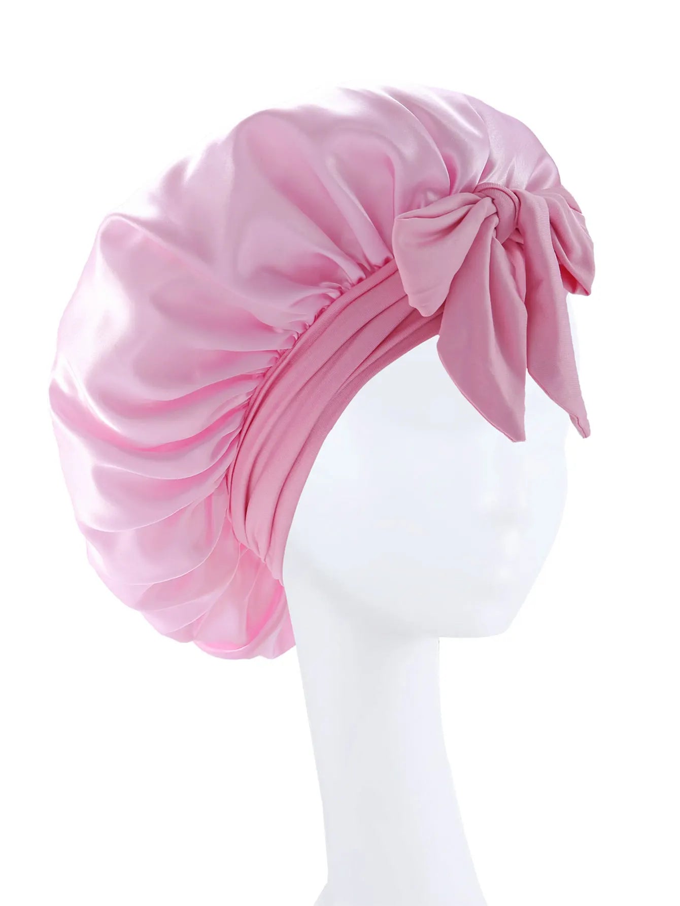 Satin Sleep Bonnet – Adjustable Silk Hair Bonnet with Tie Band for Women & Men, Nighttime Hair Protection