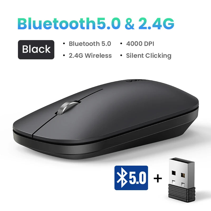 UGREEN Wireless Mouse – 4000 DPI, Silent Click 40dB, 2.4G Mouse for MacBook Pro M1/M2, iPad, Laptop & PC